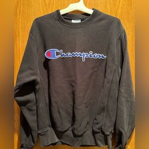 Champion Men's Black Crewneck Sweater